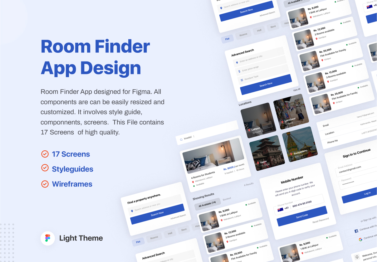房间搜索应用设计 (Room Finder App Design)