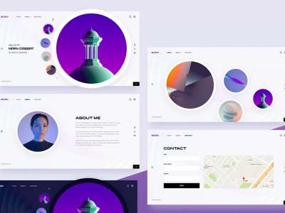 3D艺术家组合UI套件(3D Artist Portfolio UI Kit)
