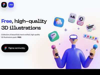 3D Figma插图包(3D Figma Illustration Pack)