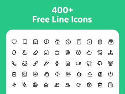 400多个线条图标(400+ Line Icons)
