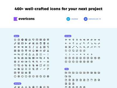 460个免费极简主义图标(460 Free Minimalistic Icons)
