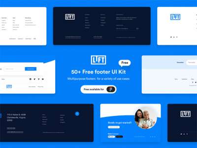 50+免费页脚UI套件(50+ FREE Footers UI Kit)