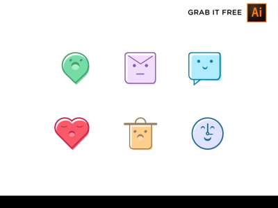 6个可爱的免费图标(6 Cute & Sweet Free Icons)