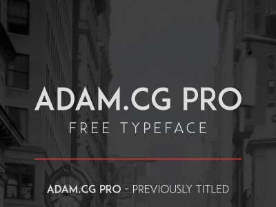 ADAM.CG PRO 免费字体(ADAM.CG PRO Free Font)