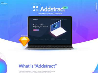 抽象的免费网页用户界面工具包(Addstract Free Web UI Kit)
