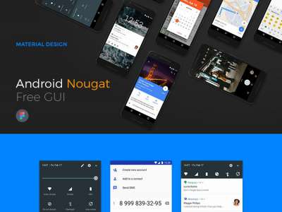 安卓牛轧糖的免费图形用户界面(Android Nougat Free GUI)