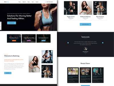 贝斯通健身网站设计(Bestrong Fitness Webdesign)