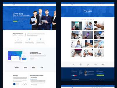 商业网站PSD模板(Business Web PSD Template)
