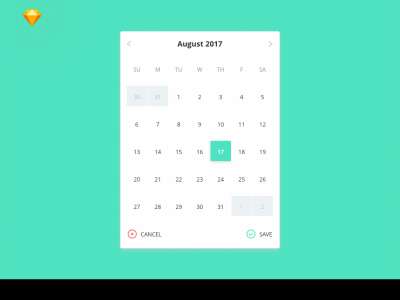 日历免费UI套件(Calendar Free UI Kit)