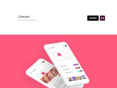 简洁的日历UI套件(Clean Calendar UI Kit)
