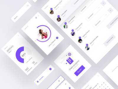 干净的健身应用设计(Clean Fitness App Design)