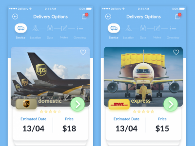 交付应用程序设计UI套件(Delivery App Design UI Kit)