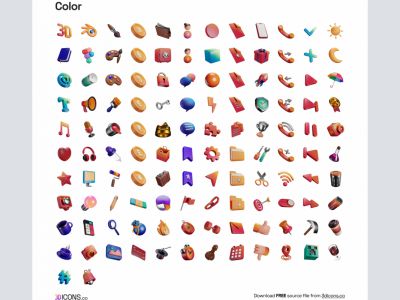 3dicons - 开源3D图标库(3dicons - Open Source 3D Icon Library)