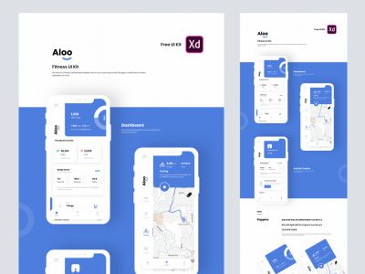 Aloo - 用于Adobe XD的健身UI工具包(Aloo - Fitness UI Kit for Adobe XD)