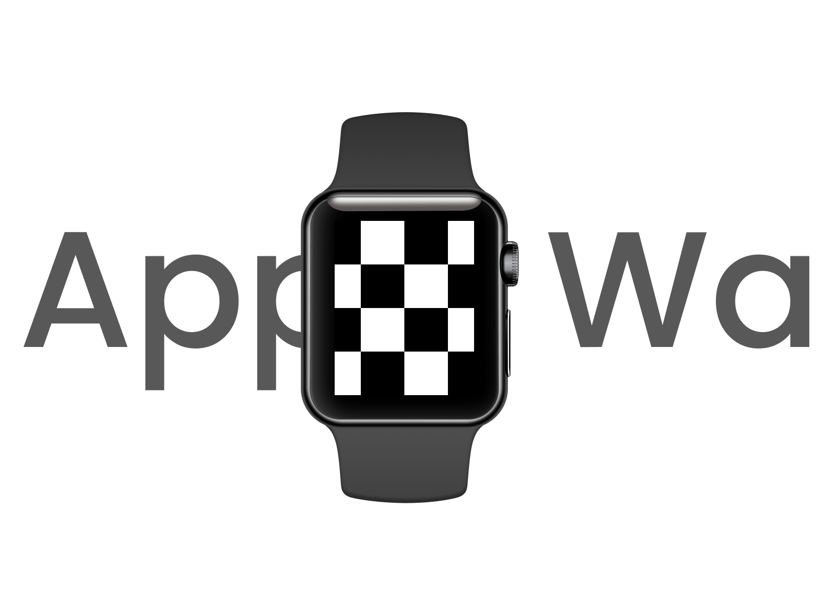 苹果手表3 38毫米黑色模拟图(Apple Watch 3 38mm Black Mockup)