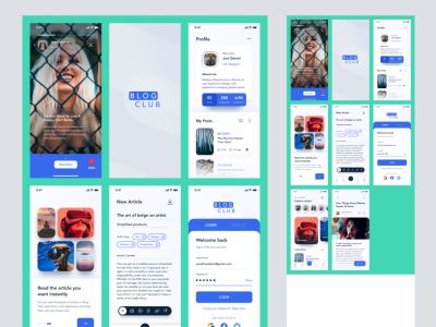 博客俱乐部 免费的Figma UI工具包(Blog Club Free UI Kit for Figma)