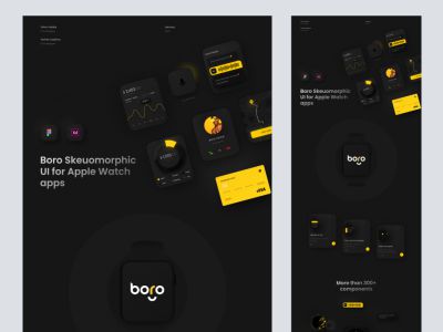 用于苹果手表应用程序的Boro免费UI工具包(Boro Free UI Kit for Apple Watch Apps)