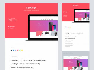 Bouncer - Adobe XD的电子商务UI工具包(Bouncer - Ecommerce UI Kit for Adobe XD)