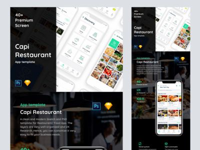 Capi餐厅免费iOS UI工具包(Capi Restaurant Free iOS UI Kit)