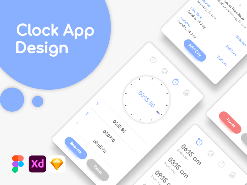 时钟应用设计(Clock App Design)