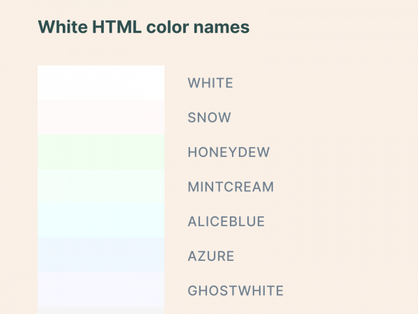 CSS颜色(CSS Colors)