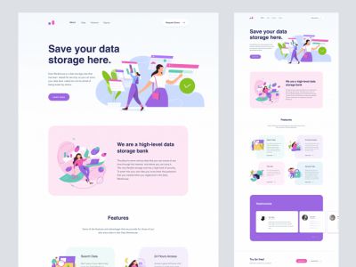 Figma的数据仓库登陆页(Data Warehouse Landing Page for Figma)