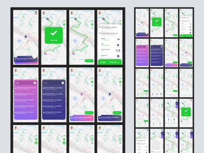 送货卡车应用程序的Adobe XD免费UI工具包(Delivery Truck App Free UI Kit for Adobe XD)