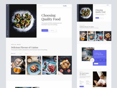 Foodly登陆页面(Foodly Landing Page)