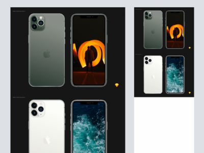 免费的iPhone 11 Pro草图模拟图(Free iPhone 11 Pro Mockup for Sketch)