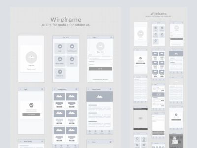 用于Adobe XD的免费线框套件(Free Wireframe Kits for Adobe XD)