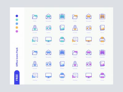 赠品 办公室图标包(Freebies Office Icons Pack)