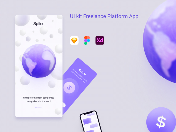 自由职业者平台UI工具包(Freelance Platform UI Kit)