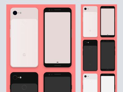 谷歌Pixel 3免费草图模型(Google Pixel 3 Free Sketch Mockup)
