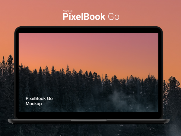 谷歌PixelBook Go模拟图(Google PixelBook Go Mockup)