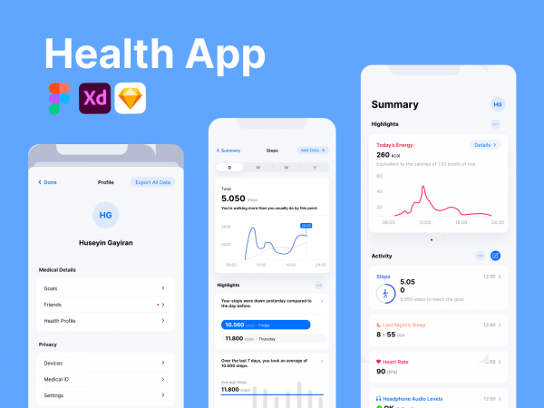 健康应用程序用户界面套件(Health App UI Kit)