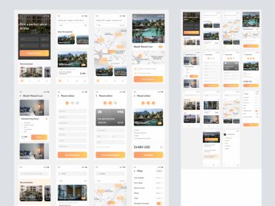 Hotelify - Figma的酒店预订应用程序(Hotelify - Hotel Booking App for Figma)