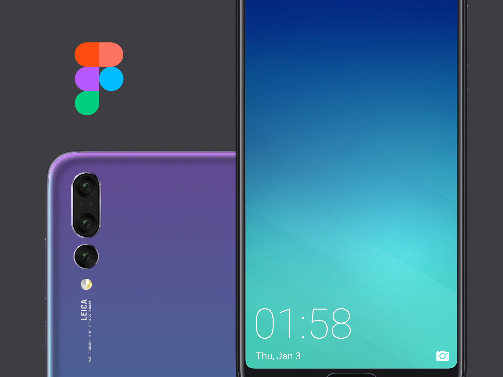 华为P20 Pro现实模拟图(Huawei P20 Pro Realistic Mockup)