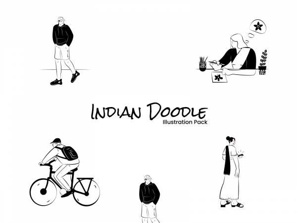 印度涂鸦插图包(Indian Doodle Illustration Pack)