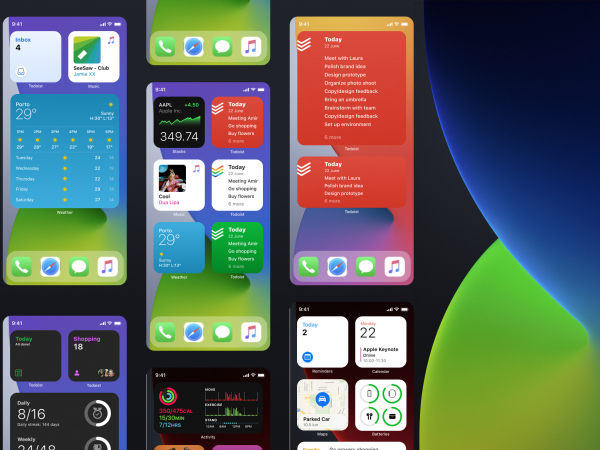 iOS 14苹果小工具UI套件(iOS 14 Apple Widgets UI Kit)