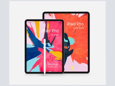 iPad Pro 2018模拟图(iPad Pro 2018 Mockups)