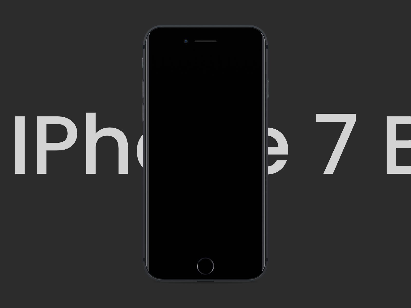 iPhone7黑色模拟图(iPhone 7 Black Mockup)