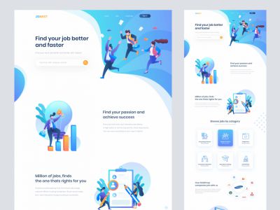 Jobest - 工作门户登陆页(Jobest - Job Portal Landing Page)