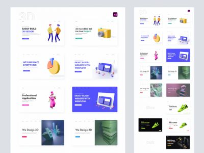 用于Adobe XD的登陆页模板(Landing Page Templates for Adobe XD)