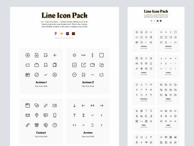 线条免费图标包(Line Free Icons Pack)