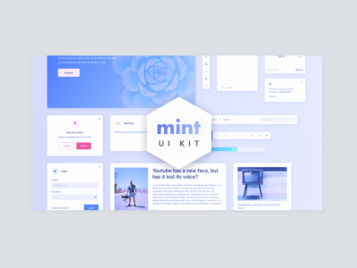 Mint - 免费Sketch UI工具包(Mint - Free Sketch UI Kit)