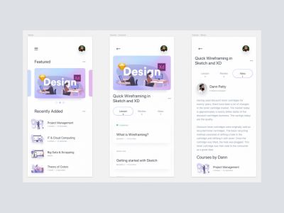 在线课程UI工具包(Online Courses UI Kit)