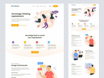 Productly - 为Sketch设计的免费登陆页面(Productly - Free Landing Page for Sketch)