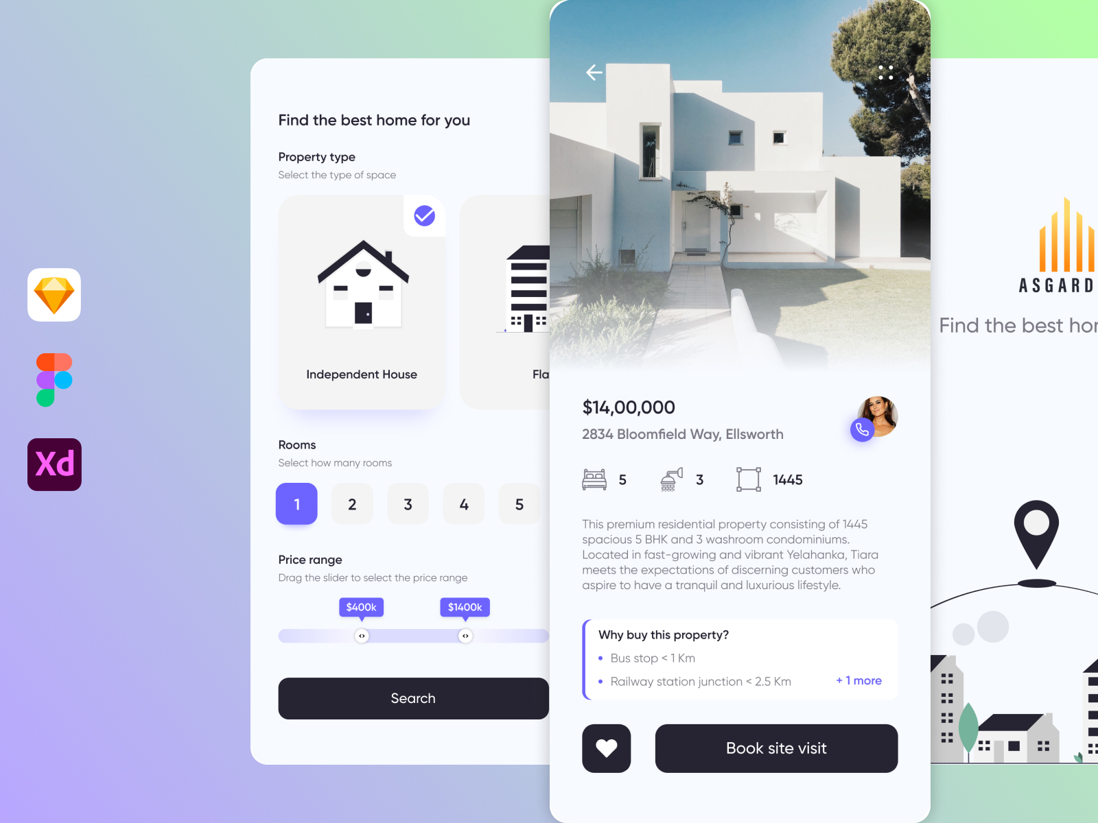 房地产概念UI(Real Estate Concept UI)
