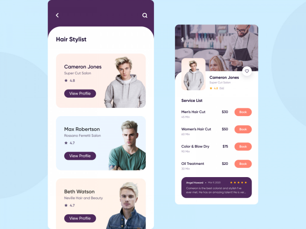 沙龙预订应用程序(Salon Booking App)