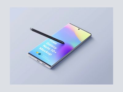 三星Galaxy Note 10 Plus模拟图(Samsung Galaxy Note 10 Plus Mockup)